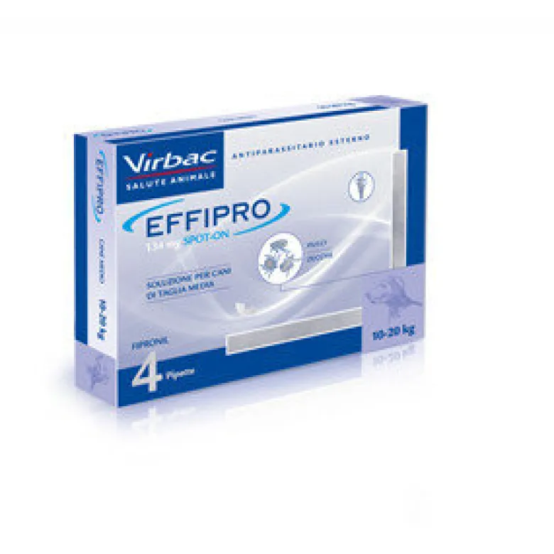 Effipro Spot-on Antiparassitario per cani di media taglia 4 pipette da 134 mg