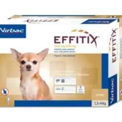Effitix Spot-On Soluzione 24 Pipette 0.44ml 26,8mg+240mg Cani Da 1,5 A 4kg