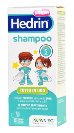 EG Hedrin Shampoo Tutto in uno Trattamento antipediculosi 200ml