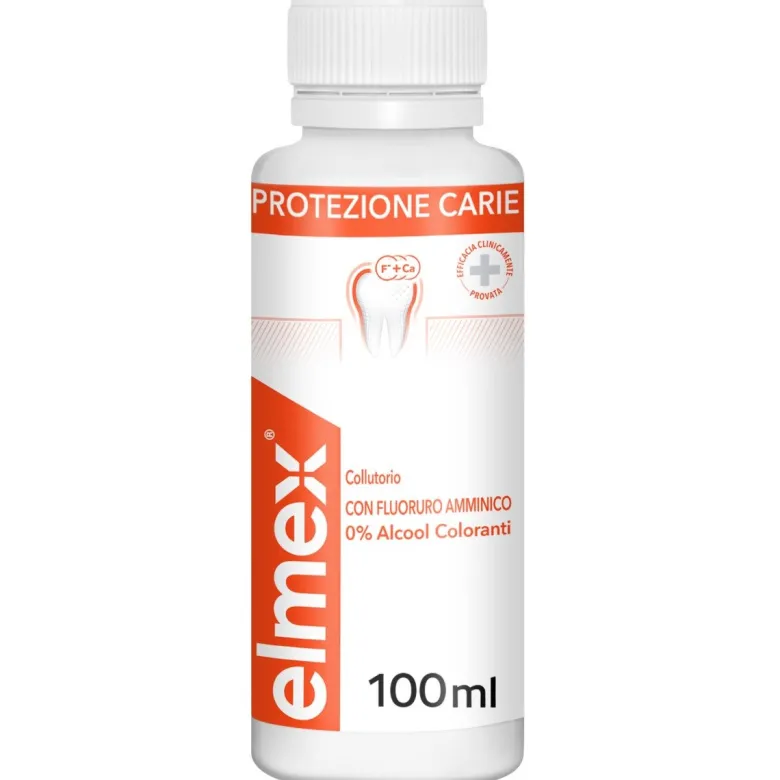 Elmex Collutorio Protezione Carie con fluoruro amminico remineralizza e protegge dalla carie 100ml