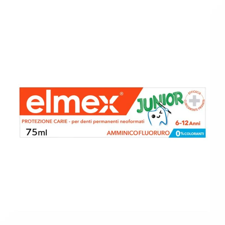 Elmex Dentifricio Junior 6-12 Anni Bambini Protezione Carie 75ml