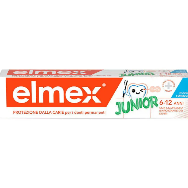 Elmex Dentifricio Junior 6-12 Anni Bambini Protezione Carie 75ml