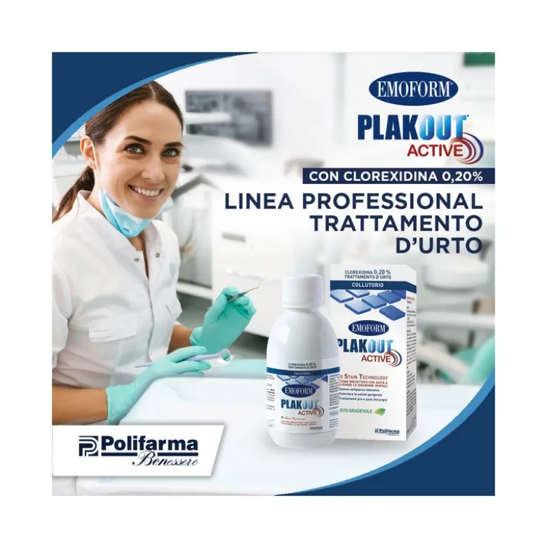 Emoform Plakout Active Collutorio 0.20% trattamento d'urto 200ml