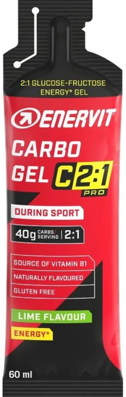 Enervit Carbo Gel C2:1 Pro Gel Energetico 60ml Gusto Lime