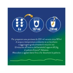 Ensure Advance Base Vegetale Integratore alimentare con Proteine Vegetali Gusto Mandorla 400g