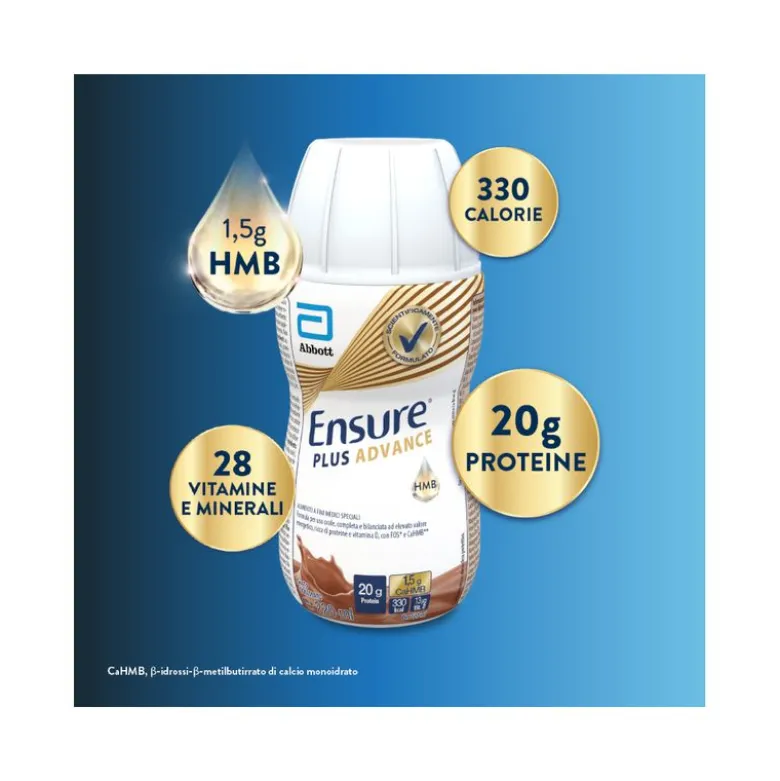 Ensure Plus Advance Cioccolato 4X220ml - Nutrizione Completa