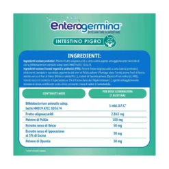 Enterogermina Intestino Pigro Fermenti Lattici, Probiotici, Prebiotici, FOS, Integratore Regolarità Intestinale 20 bustine
