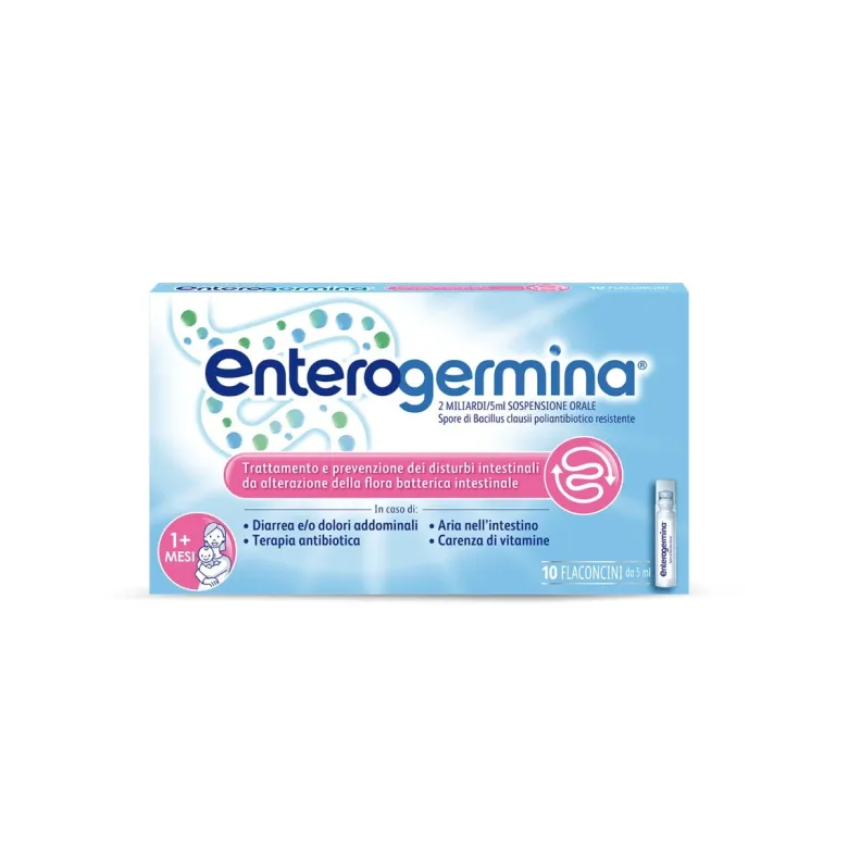Enterogermina 2 Miliardi Fermenti Lattici Probiotici per Disturbi Intestinali 10 Fiale