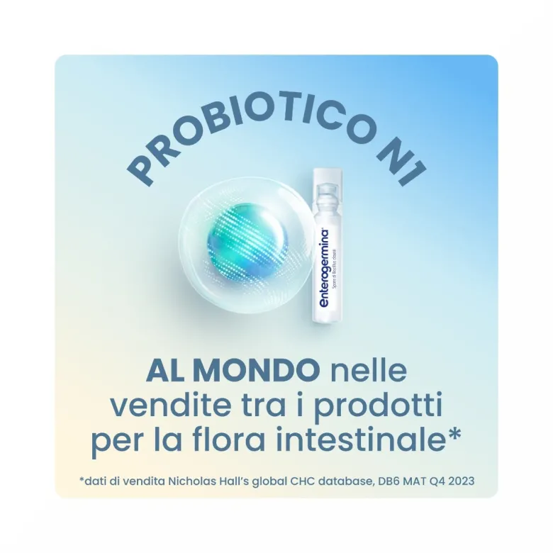 Enterogermina 2 Miliardi Fermenti Lattici Probiotici per Disturbi Intestinali 10 Fiale