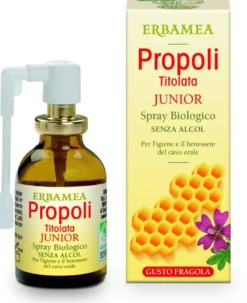 Erbamea Propoli Titolata Junior spray biologico senza alcol per il benessere del cavo orale 20ml