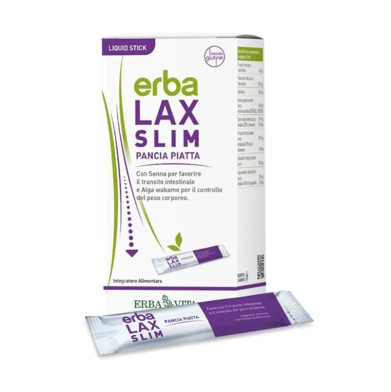 Erba Vita Erbalax Slim favorisce il transito intestinale ed il controllo del peso 12 bustine