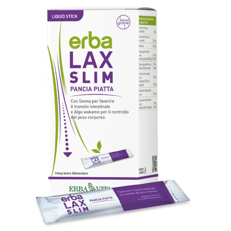 Erba Vita Erbalax Slim favorisce il transito intestinale ed il controllo del peso 12 bustine