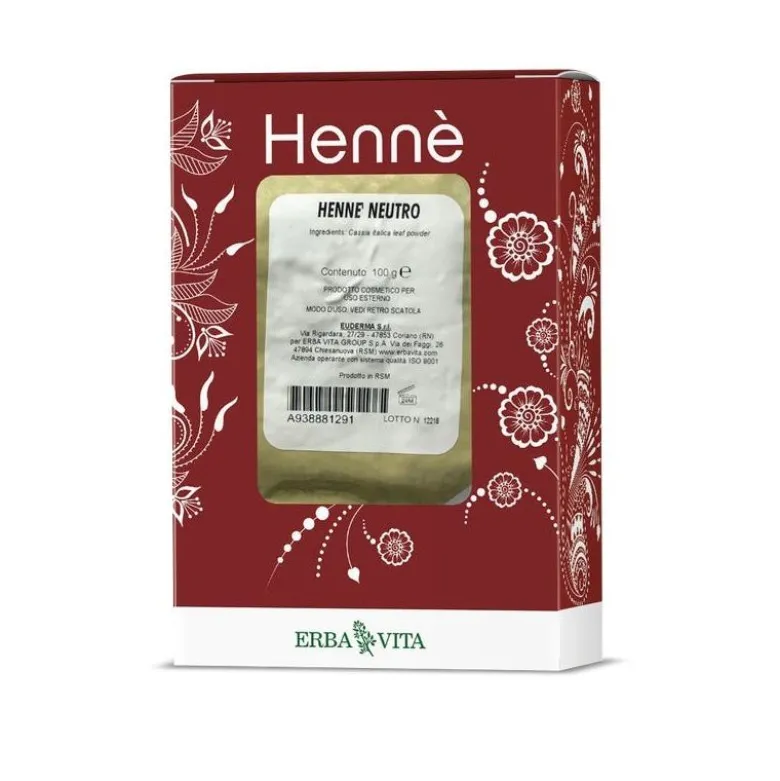 Erba Vita Henne Colorante Capelli Nero 100g