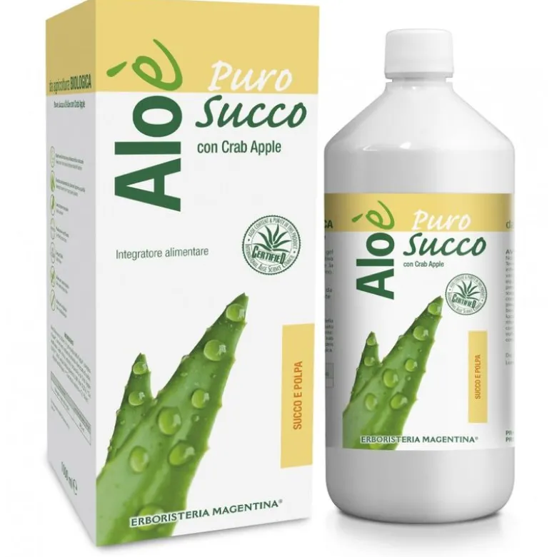 Erboristeria Magentina Aloe Puro Succo succo e polpa 1L