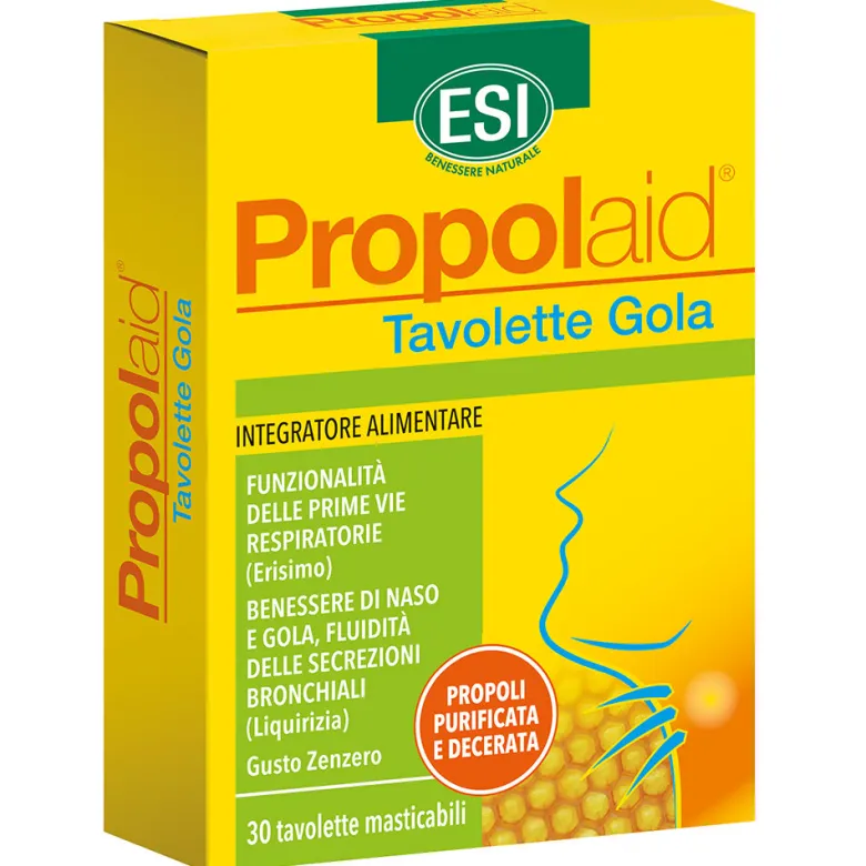 Esi PropolGola Zenzero 30 Tavolette Masticabili
