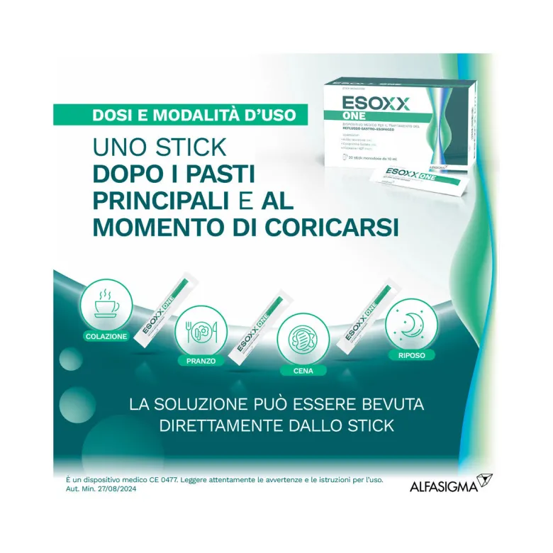 Esoxx One 20 Bustine Stick Pack 10ml - Sollievo Reflusso