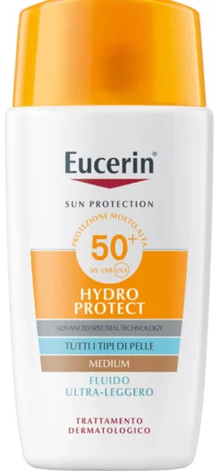 Eucerin Hydro Protect Fluido Ultra Leggero Colorato Medium SPF50+ 50ml