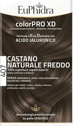Euphidra ColorPro XD Kit Tinta Capelli 407 Castano Naturale Freddo