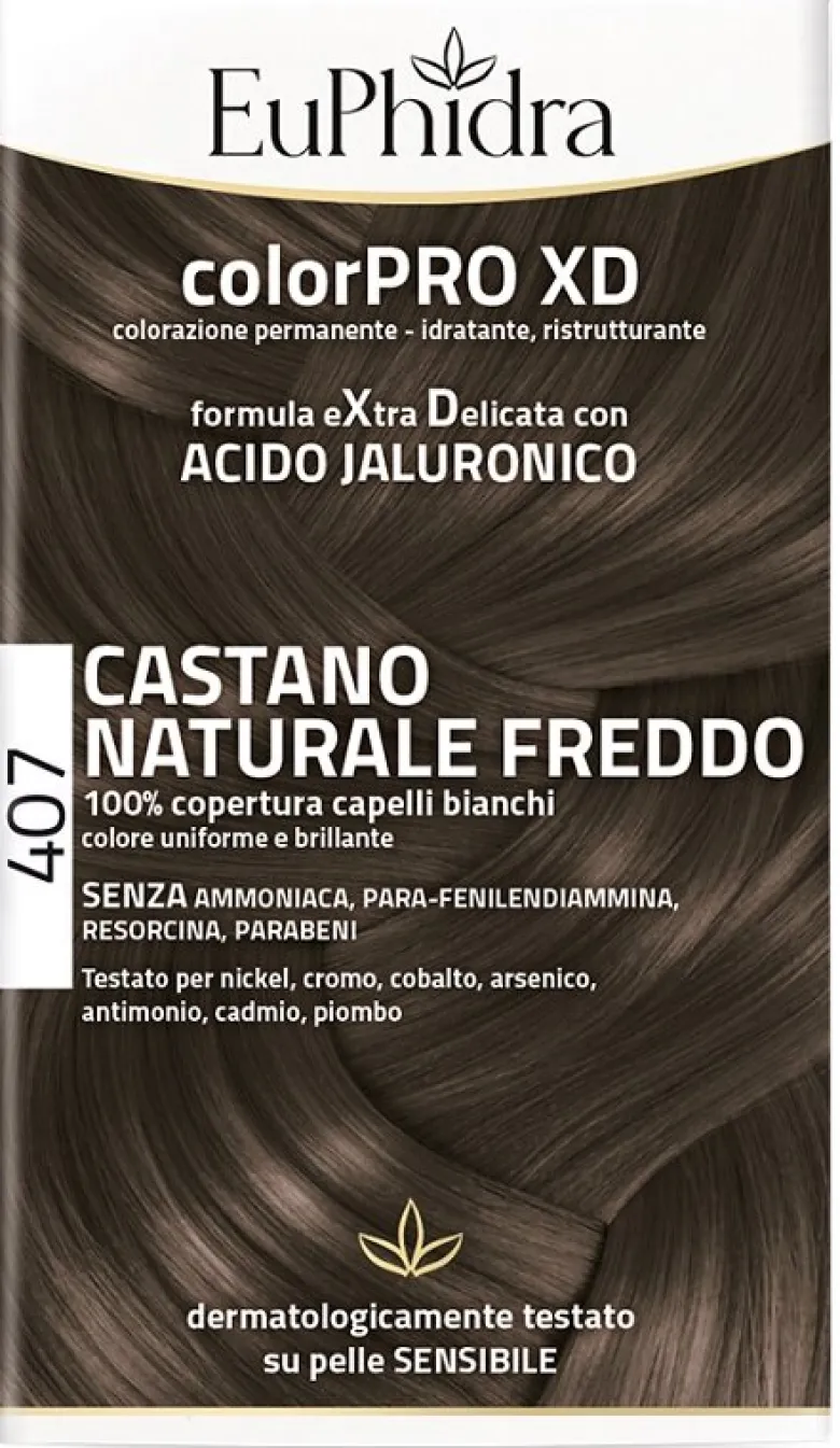 Euphidra ColorPro XD Kit Tinta Capelli 407 Castano Naturale Freddo