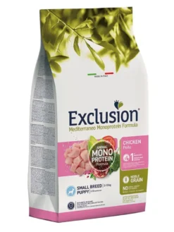 Exclusion Mediterraneo Monoprotein Noble Grain Crocchette Pollo Cuccioli Taglia Piccola Sacco 2kg