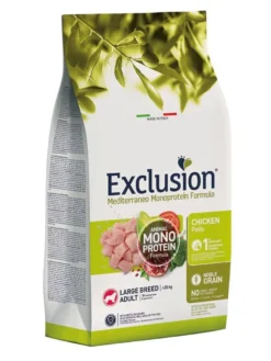 Exclusion Mediterraneo Monoprotein Noble Grain Crocchette Pollo Cani Taglia Grande Sacco 12kg
