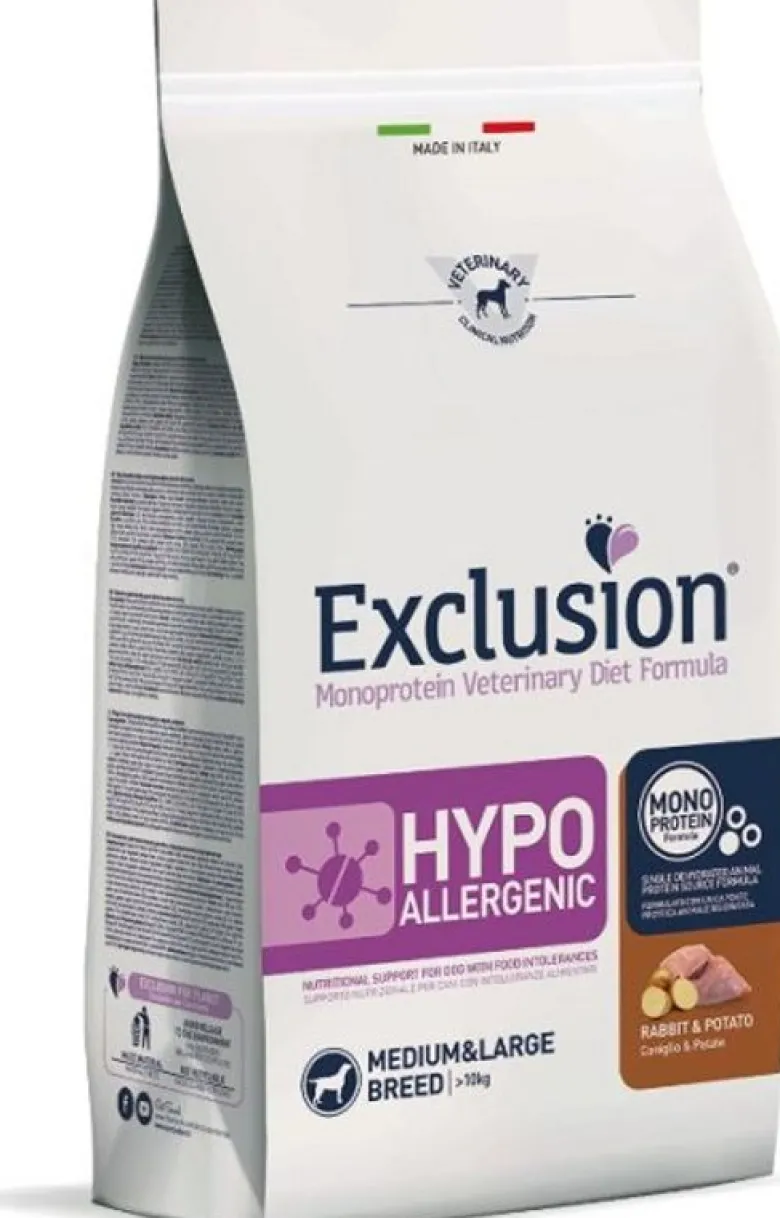 Exclusion Monoprotein Veterinary Diet Hypoallergenic Crocchette Coniglio/Patate Cani Sacco 12kg
