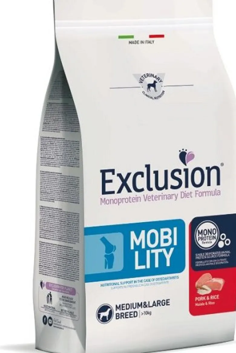 Exclusion Monoprotein Veterinary Diet Formula Mobility Crocchette Suino/Riso Cani Sacco 2kg