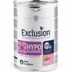 Exclusion Monoprotein Veterinary Diet Formula Hypoallergenic Umido Suino/Piselli Cuccioli 400g