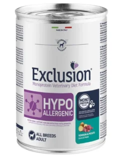 Exclusion Monoprotein Veterinary Diet Formula Hypoallergenic Umido Cervo/Patate Cani Lattina 400g