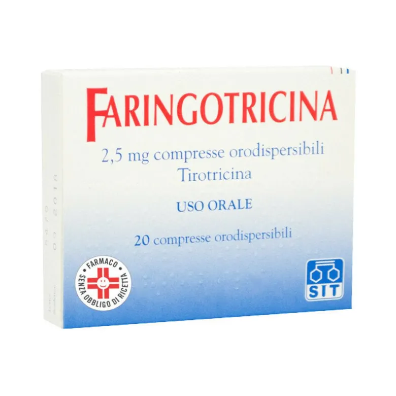 Faringotricina 2,5 Mg Tirotricina 20 Compresse Orodispersibili