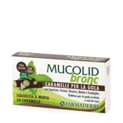 Farmaderbe Caramelle Mucolid Bronc liquirizia e menta 24 pezzi