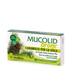 Farmaderbe Caramelle Mucolid Bronc propoli e pino 24 pezzi
