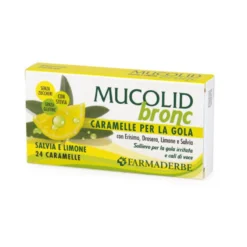 Farmaderbe Caramelle Mucolid Bronc salvia e limone 24 pezzi