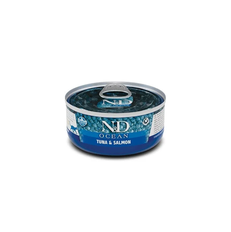 Farmina Natural & Delicious Ocean Con Tonno E Salmone Per Gatti Adulti 80g