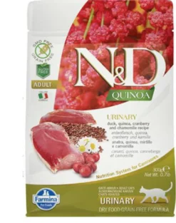 Farmina Natural & Delicious Quinoa Urinary Anatra Grain Free Cibo Secco Per Gatti 300g