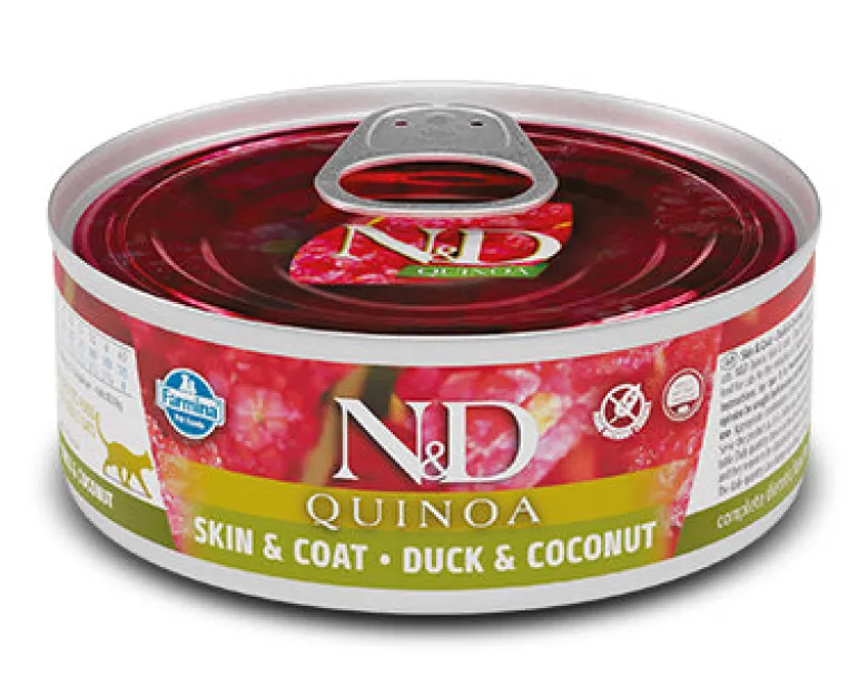 Farmina Natural & Delicious Quinoa Skin & Coat Anatra E Cocco Per Gatti Adulti 80g