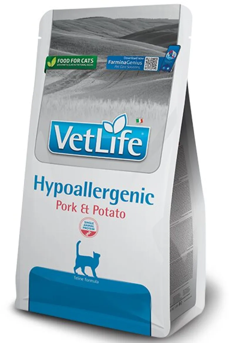 Farmina Vet Life Hypoallergenic Maiale E Patate Per Gatti Adulti Sacco 400g