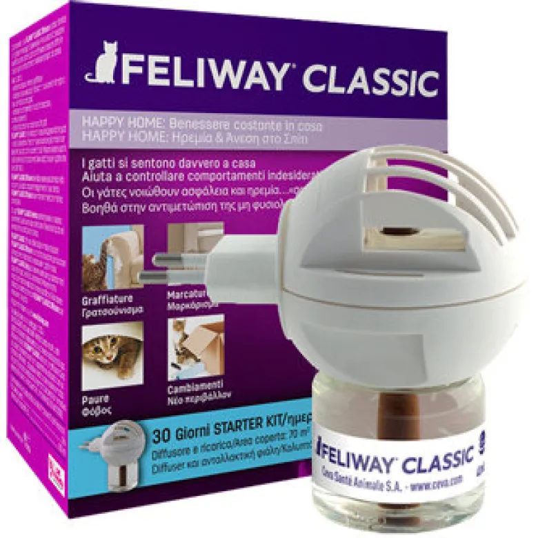 Feliway diffusore + ricarica 30 giorni del benessere del gatto 48ml