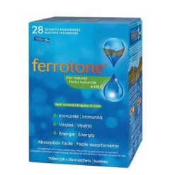 Ferrotone Apple ricco di ferro con concentrato di mela 28 bustine monodose