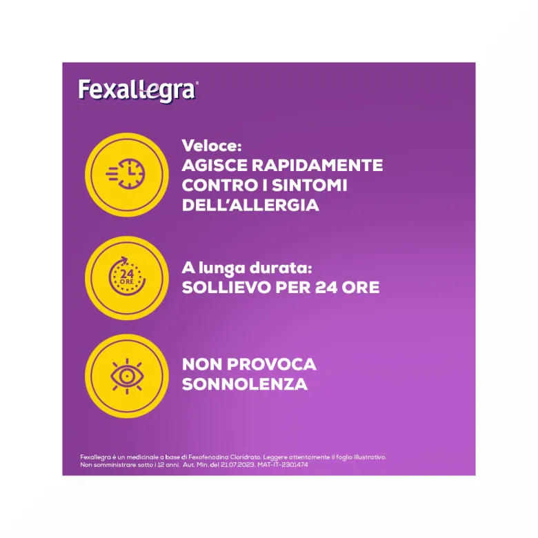 Fexallegra Antistaminico Contro Sintomi Allergia 10 Compresse