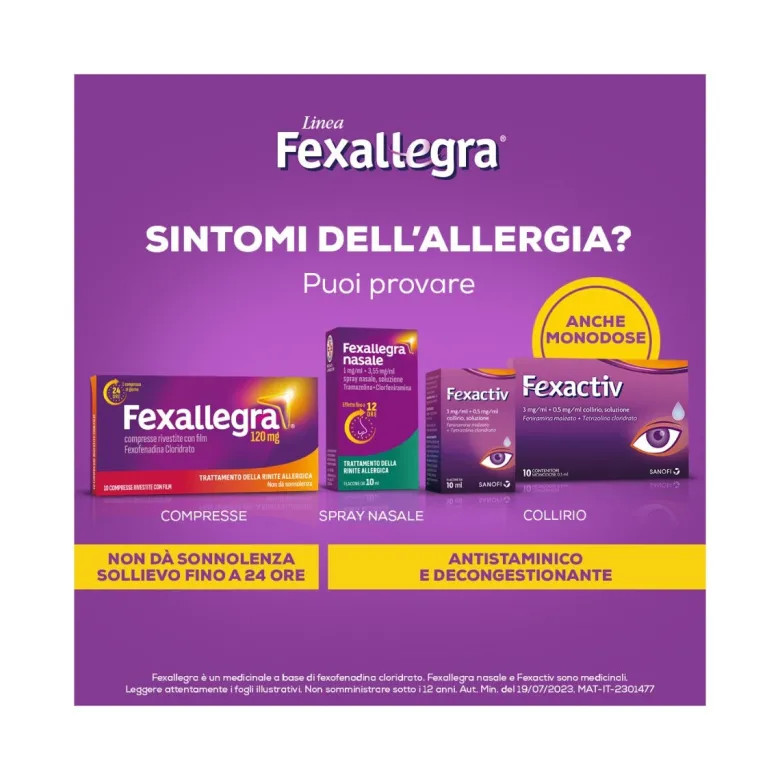 Fexallegra Nasale Antistaminico Decongestionante per Sintomi Allergia 10ml