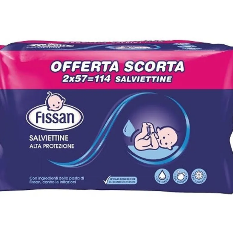 Fissan Salviette Alta Protezione 114 Pezzi