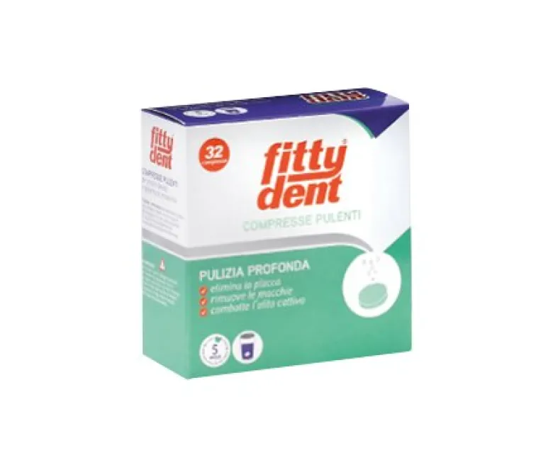 Fittydent compresse pulenti per protesi dentali e apparecchi ortodontici 32 compresse