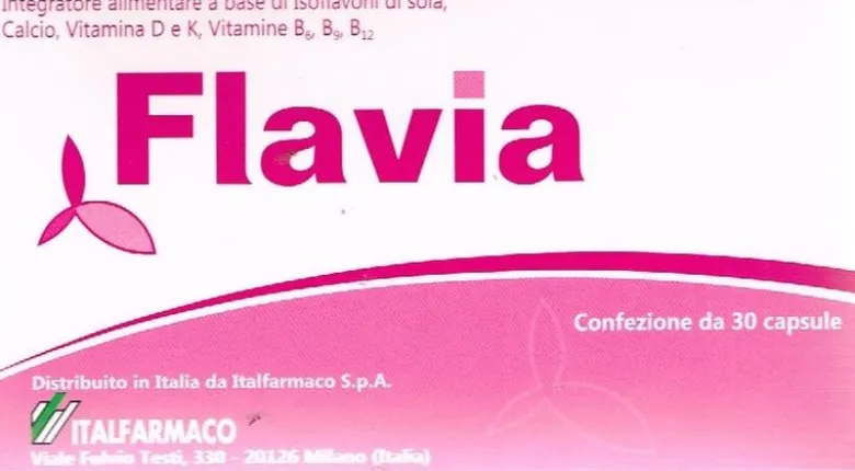 Flavia Integratore di Isoflavoni di Soia, Calcio, Vitamina D e K, Vitamine B6, B9, B12 benessere in