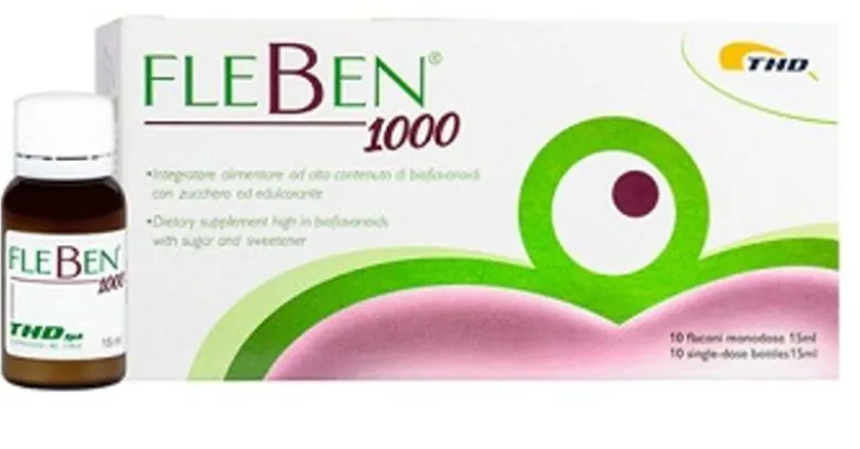 Fleben 1000 10 Flaconcini Monodose - Integratore Microcircolo