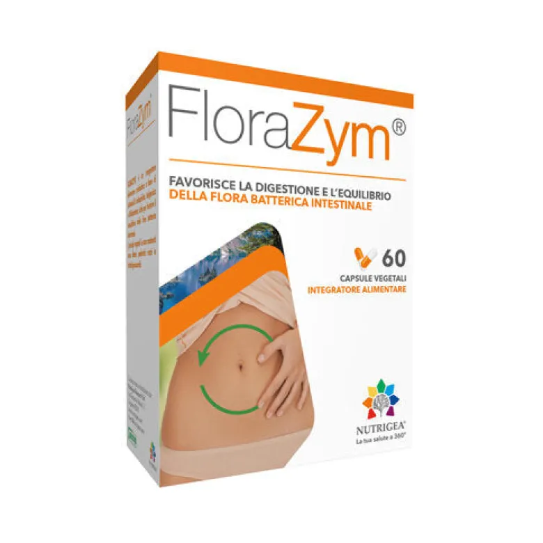 FloraZym per l'equilibrio della flora batterica intestinale 60 capsule vegetali