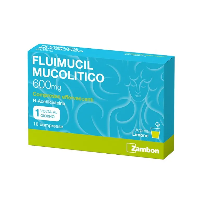 FLUIMUCIL MUCOLITICO 600 mg 10 compresse effervescenti gusto Limone