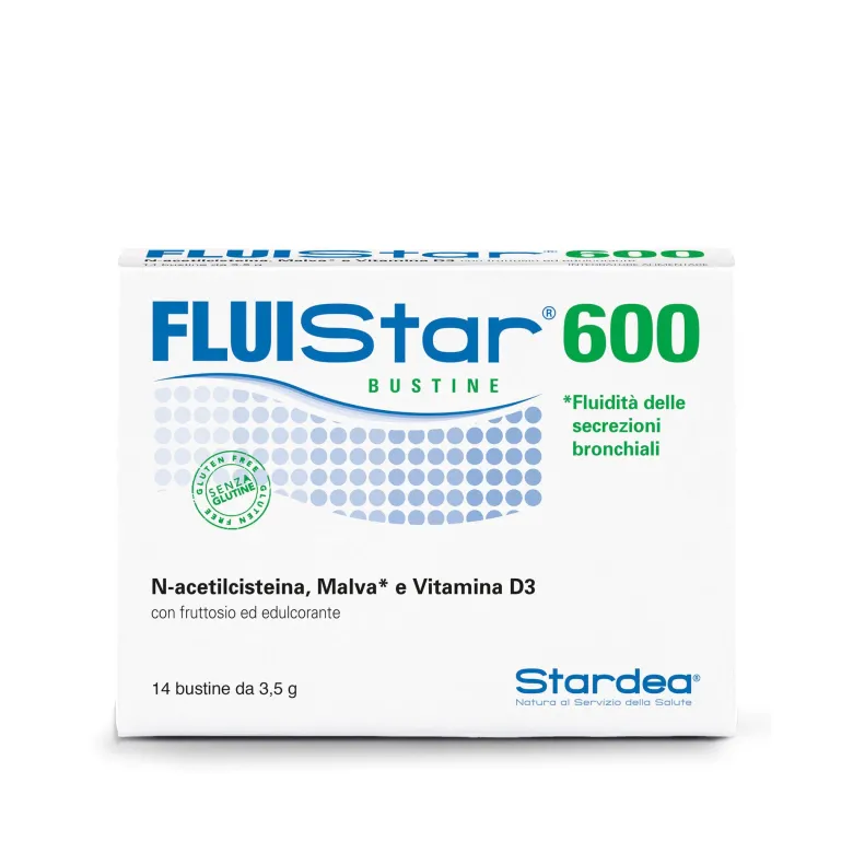Fluistar 600 integratore alimentare utile per il benessere delle vie respiratorie 14 bustine