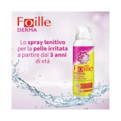 Foille Derma Spray riparatore cutaneo, doposole per pelle arrossata e secca, erogazione anche sottosopra 150ml