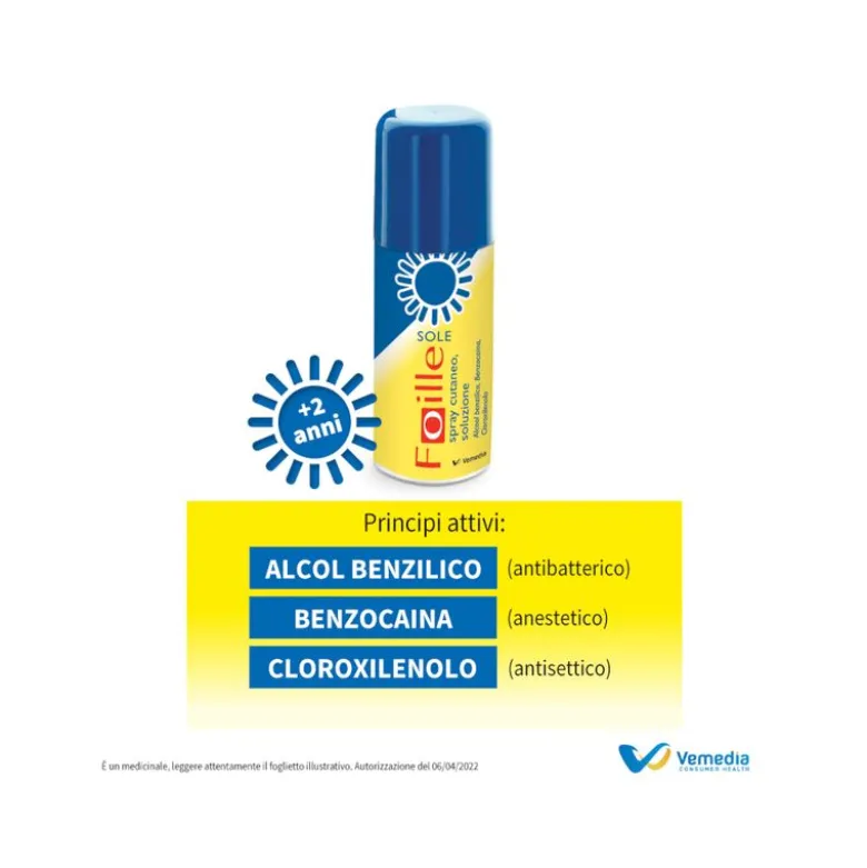 Foille Sole Spray per ustioni solari ed eritemi 70g